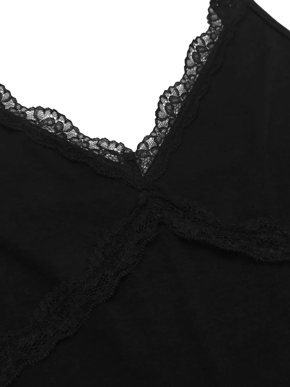Summer camisole V-neck lace slit milk silk home sleepwear for women