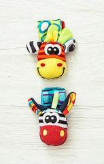 Baby cartoon animal wrist bell shaking socks, new children's wrist strap socks cover