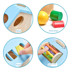 Montessori teaching aids 0-3 baby early education busy house wooden shape matching house drawer box puzzle toy